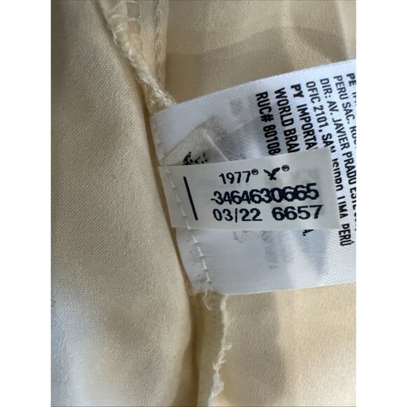 American Eagle Womens White Eyelet Floral Smocked Waist Wrap Dress XLTG - Picture 9 of 11